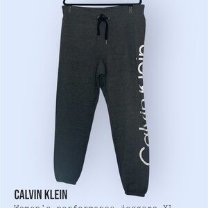 Calvin Klein Performance Sweatpants Fleece Joggers Size XL Dark Grey